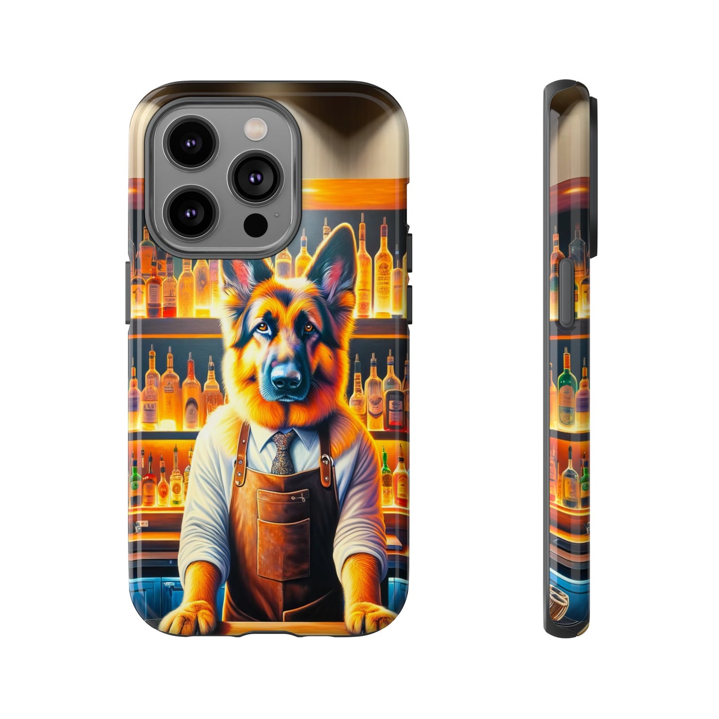 German Shepherd Tending a Bar Phone Case