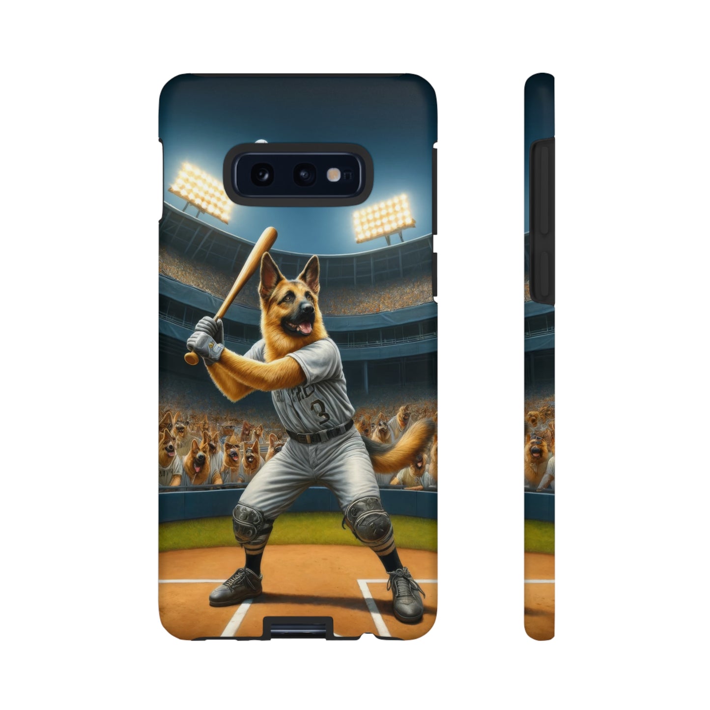 German Shepherd Playing Baseball Tough Phone Case