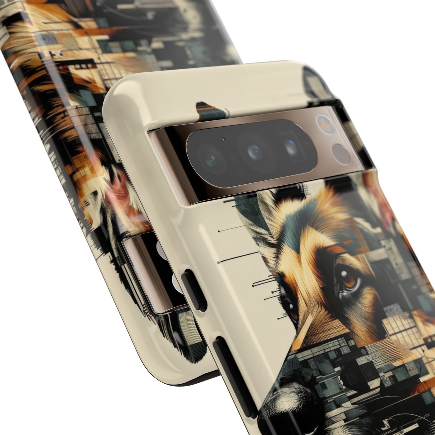 Constructivist and dadaist German Shepherd Phone Case