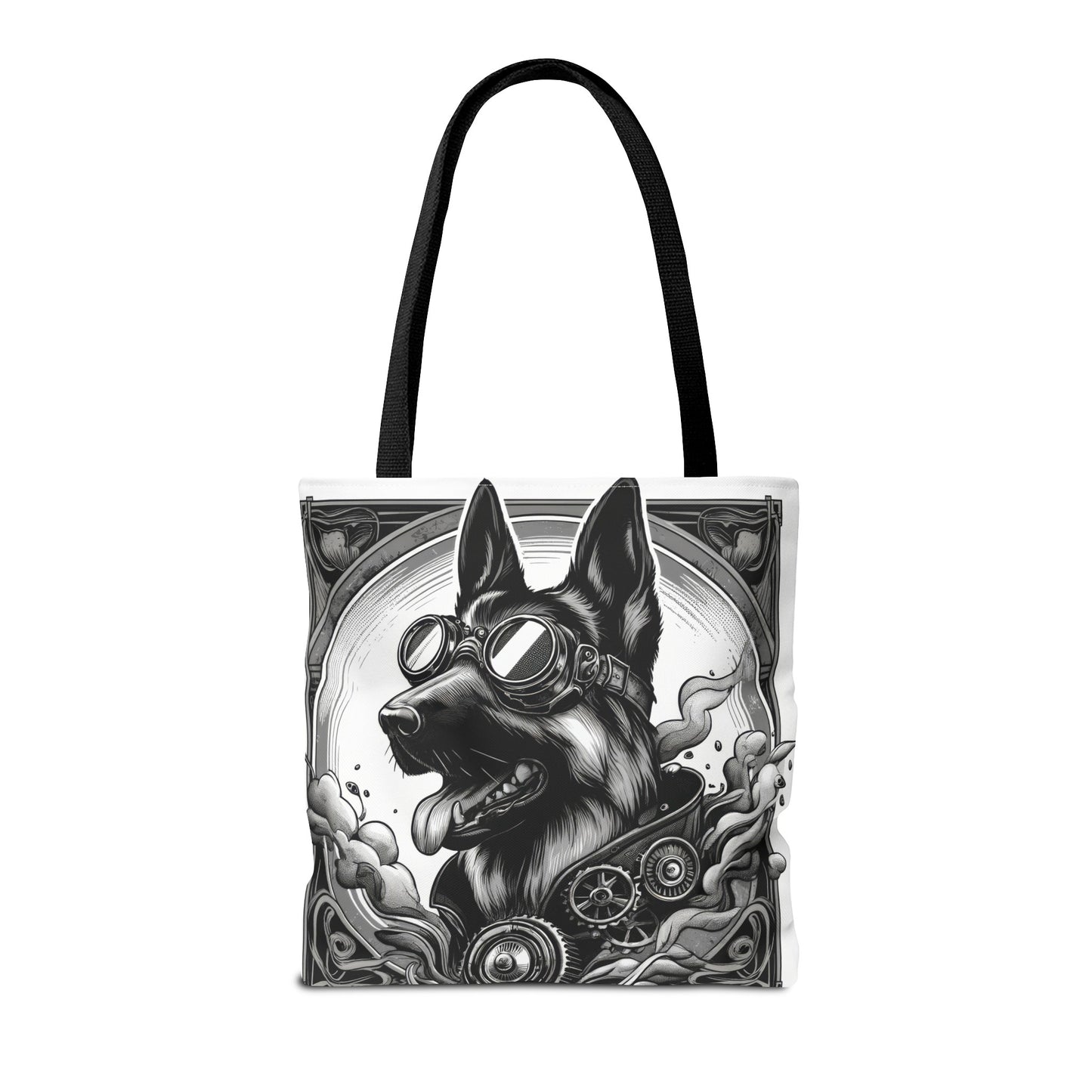 Steampunk German Shepherd Tote Bag