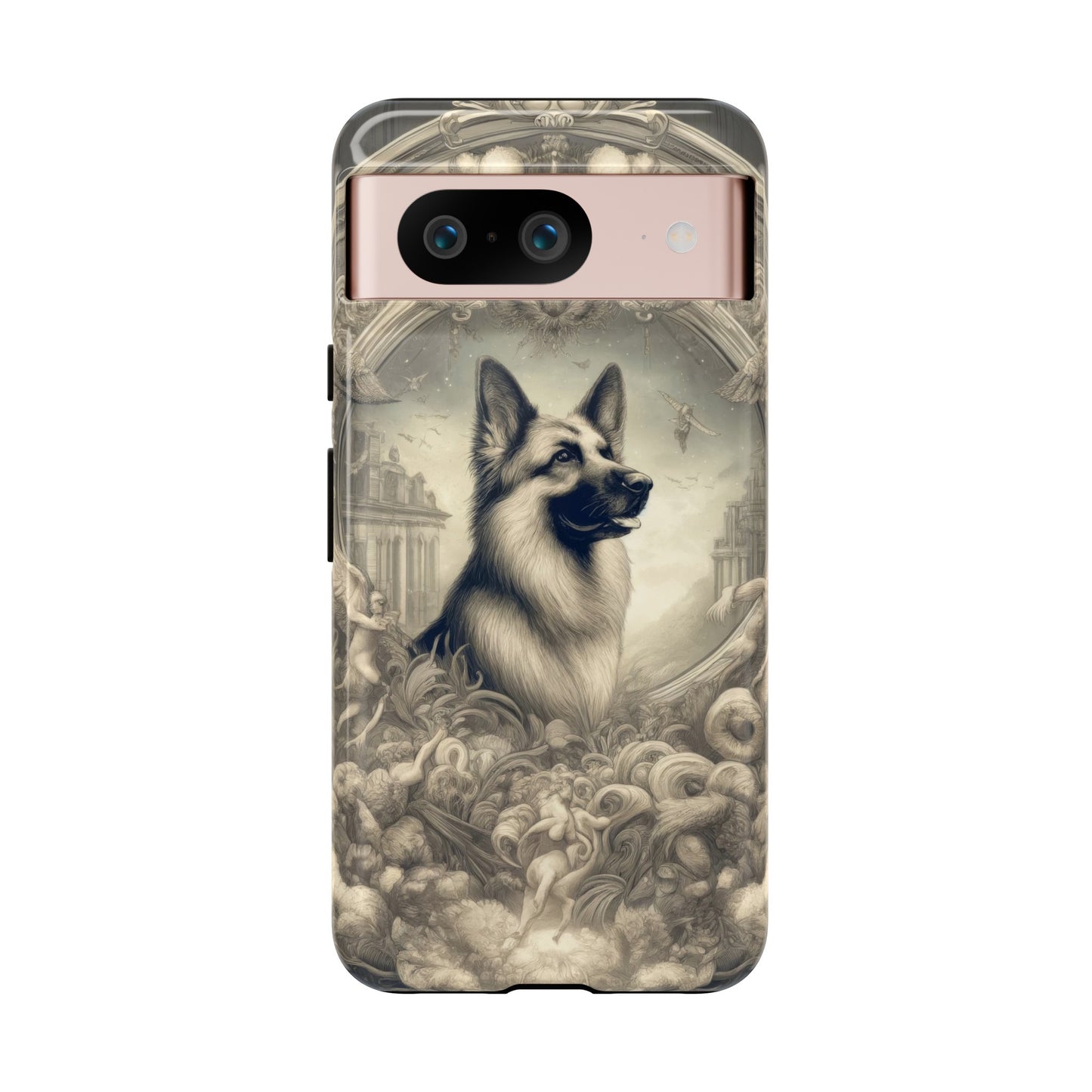 Dreamy fantasy and rococo German Shepherd Phone Case