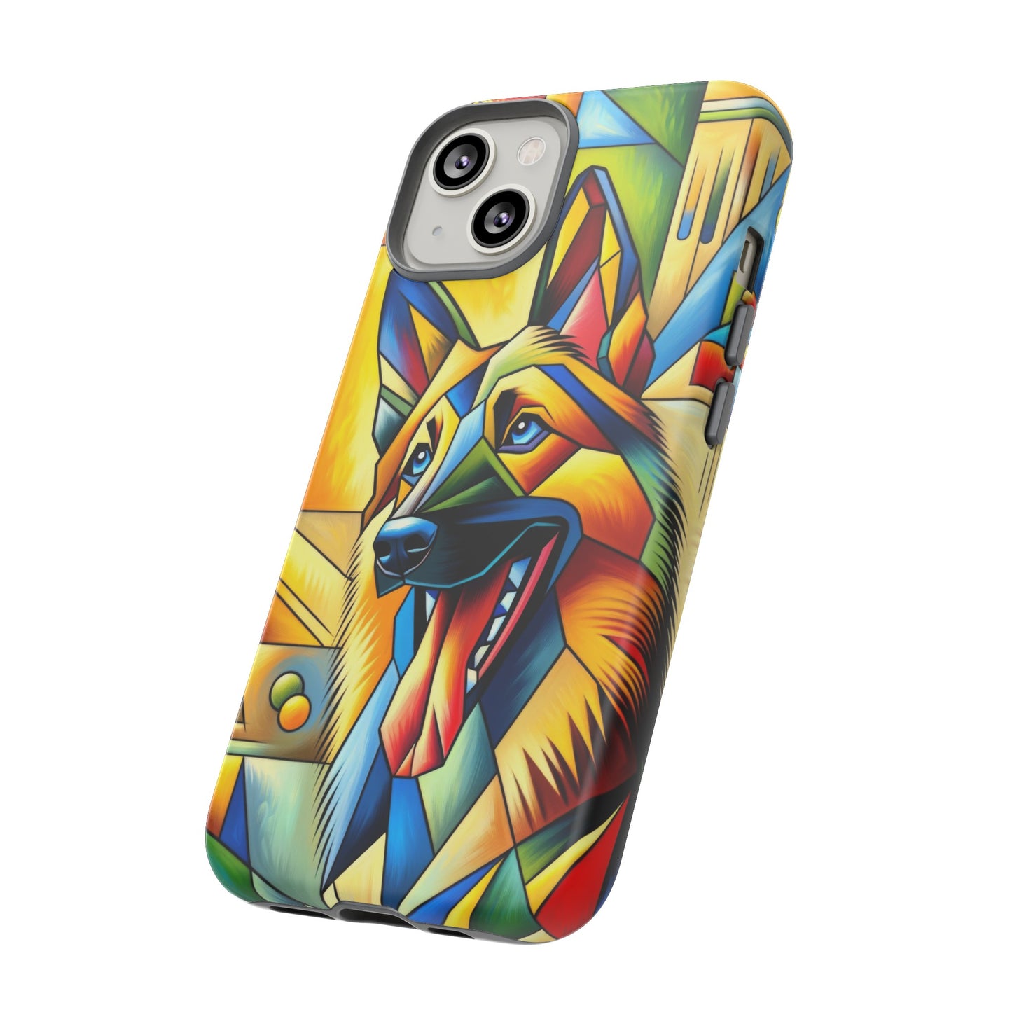 German Shepherd in Cubism Tough Phone Case