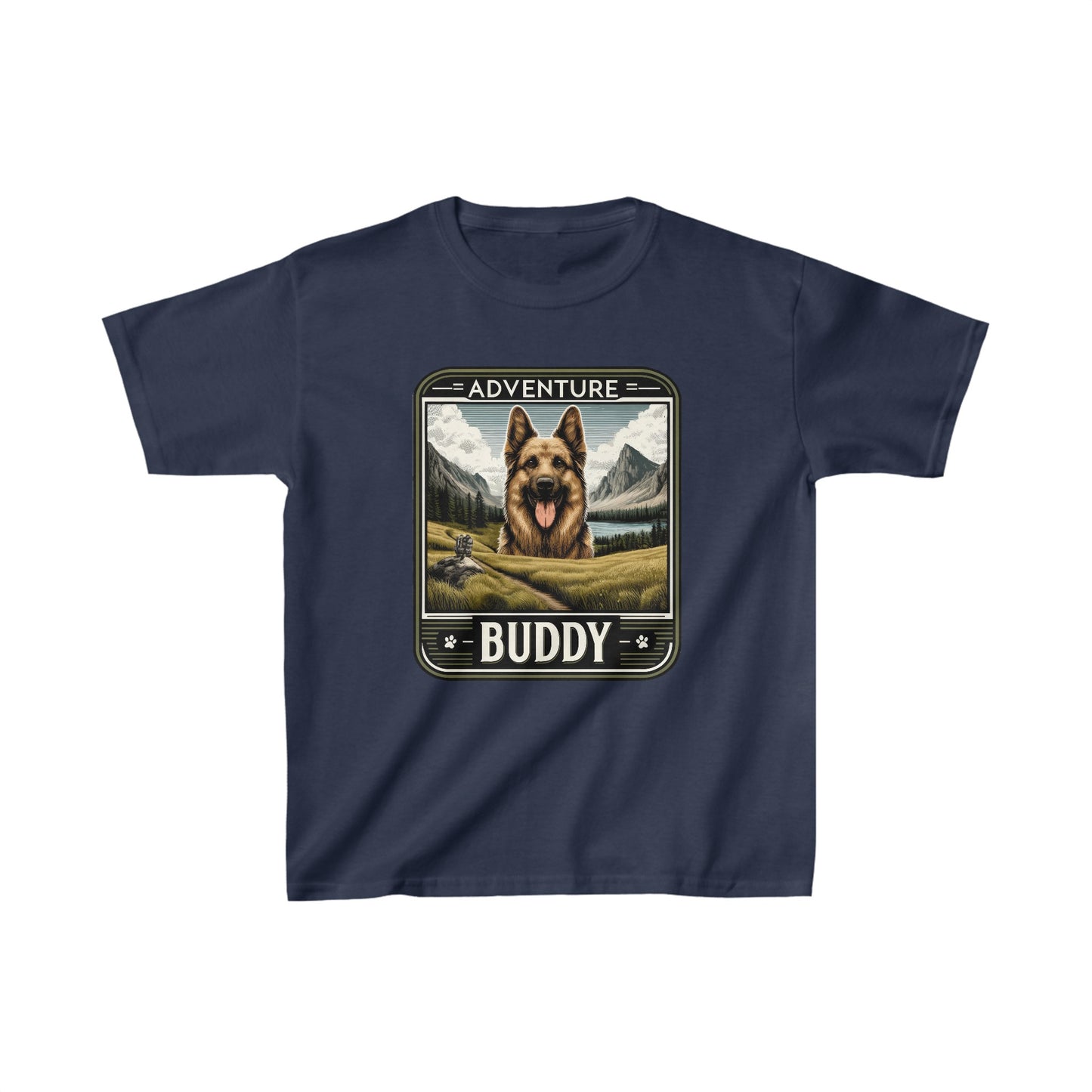 Adventure Buddy Kids Size T-Shirt (Multi colors) (German Shepherd)