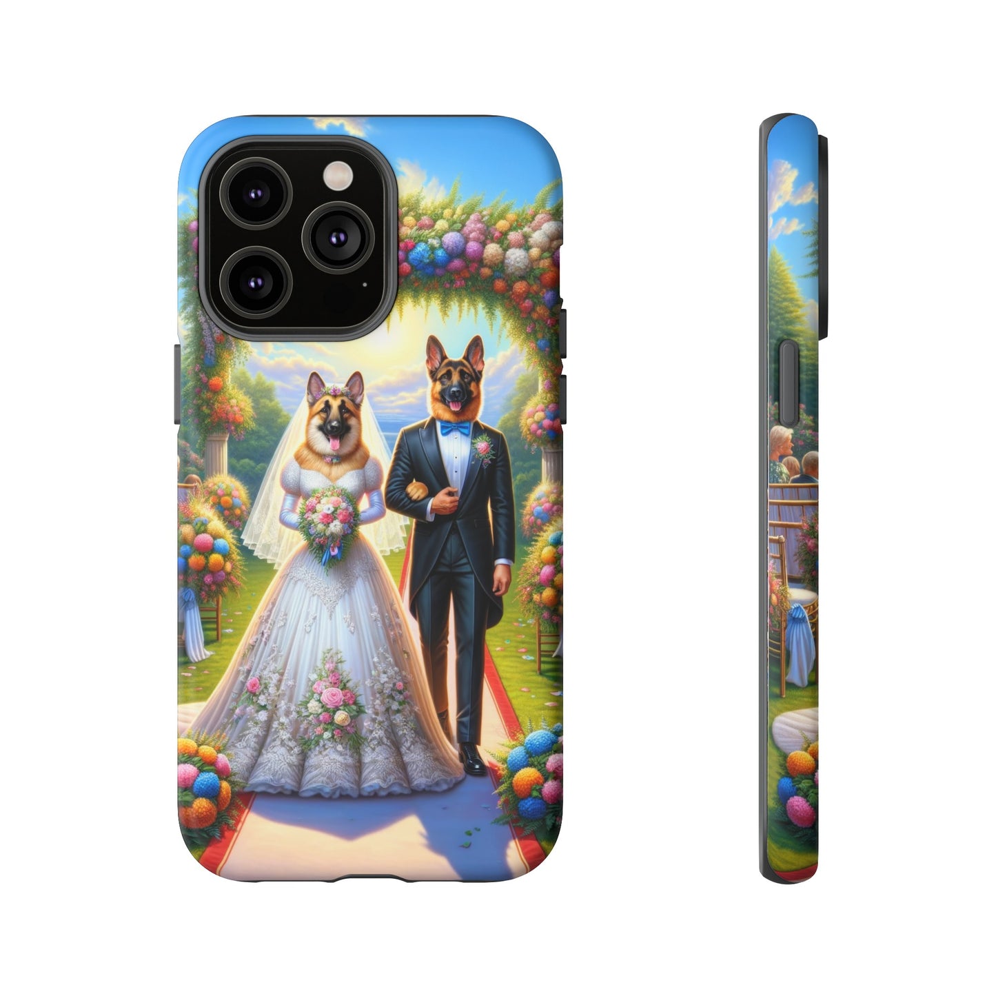 German Shepherds getting Married  Phone Case