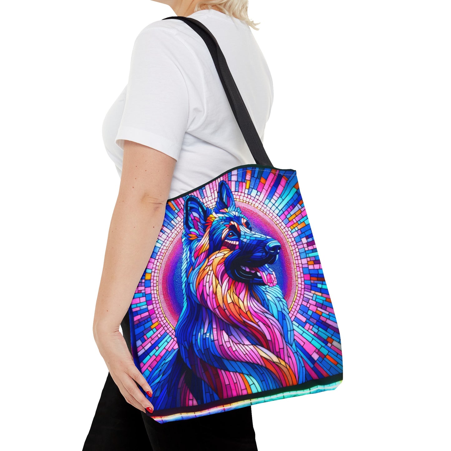 Mosaic German Shepherd Tote Bag