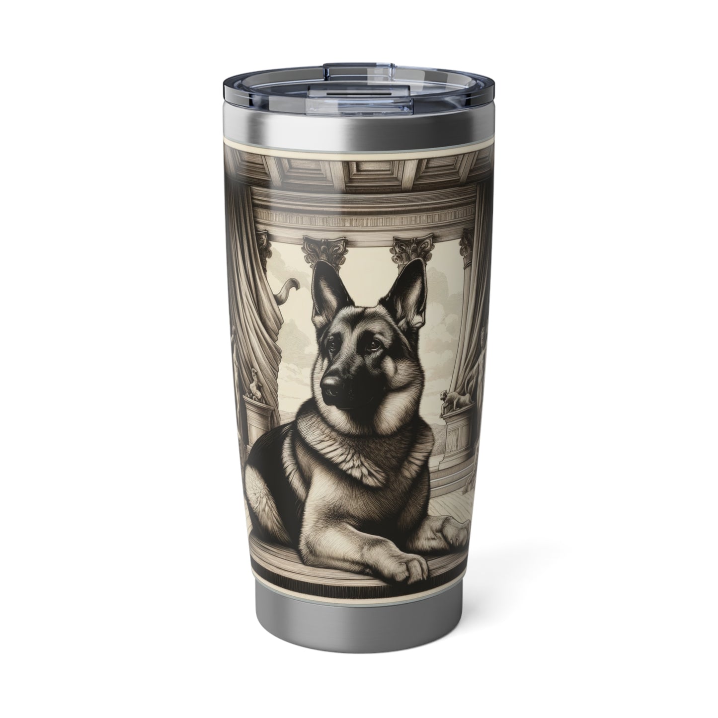 Etching and greco-roman German Shepherd 20oz Tumbler