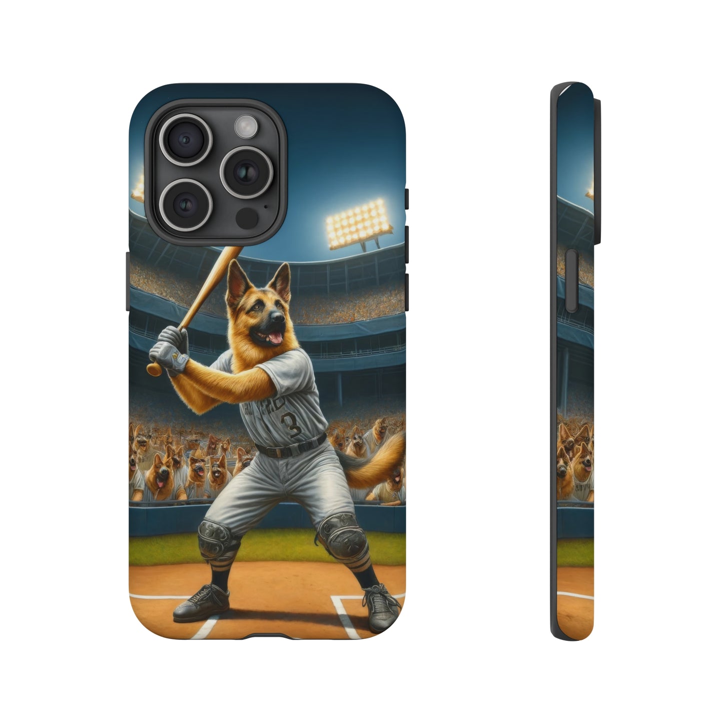 German Shepherd Playing Baseball Tough Phone Case