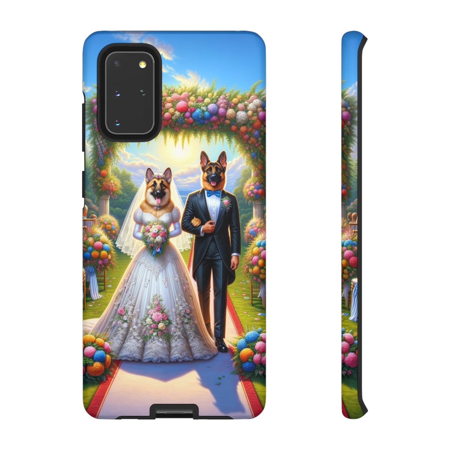 German Shepherds getting Married  Phone Case