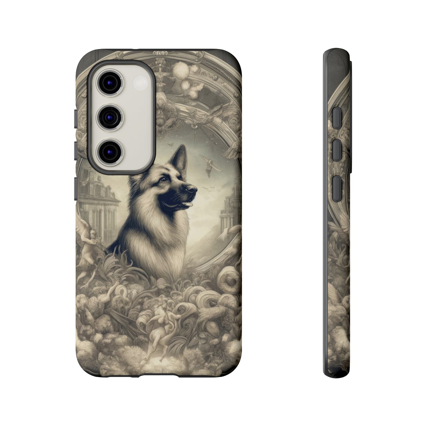 Dreamy fantasy and rococo German Shepherd Phone Case