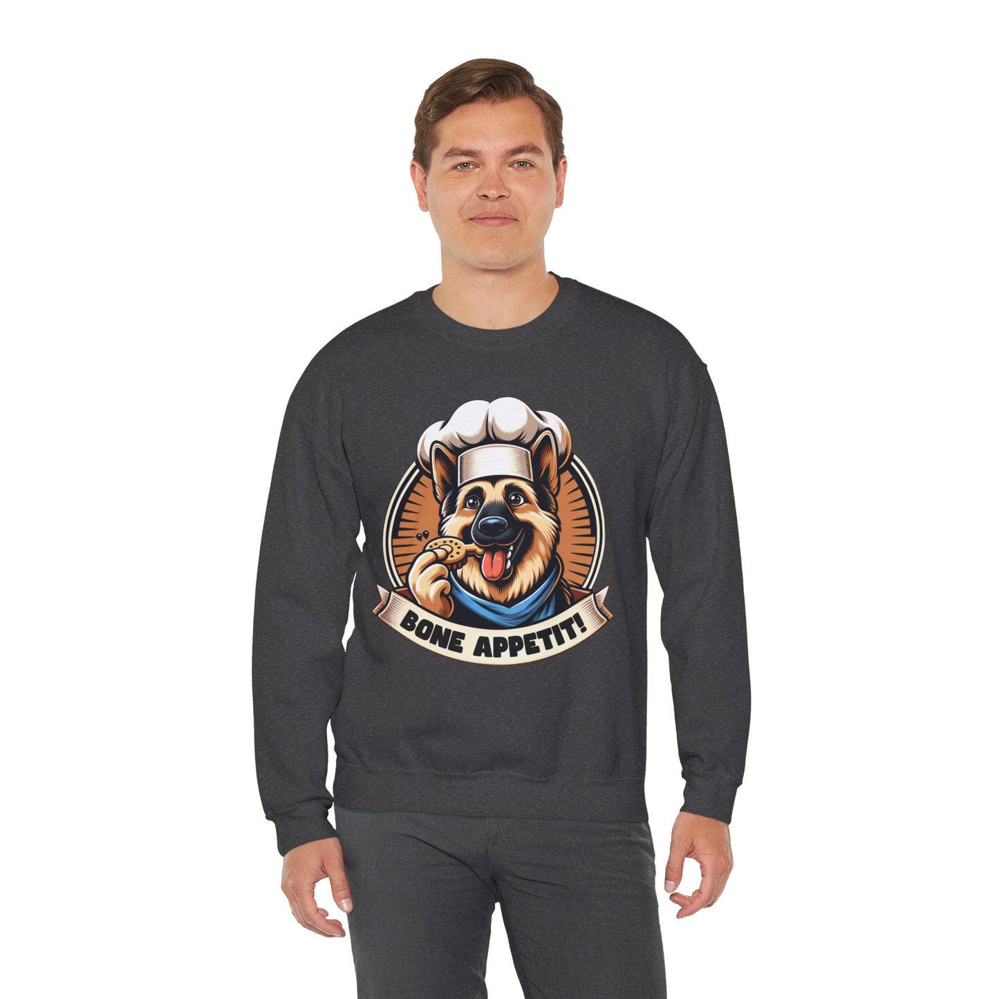 Bone Appetit Sweatshirt (10 colors) (German Shepherd)