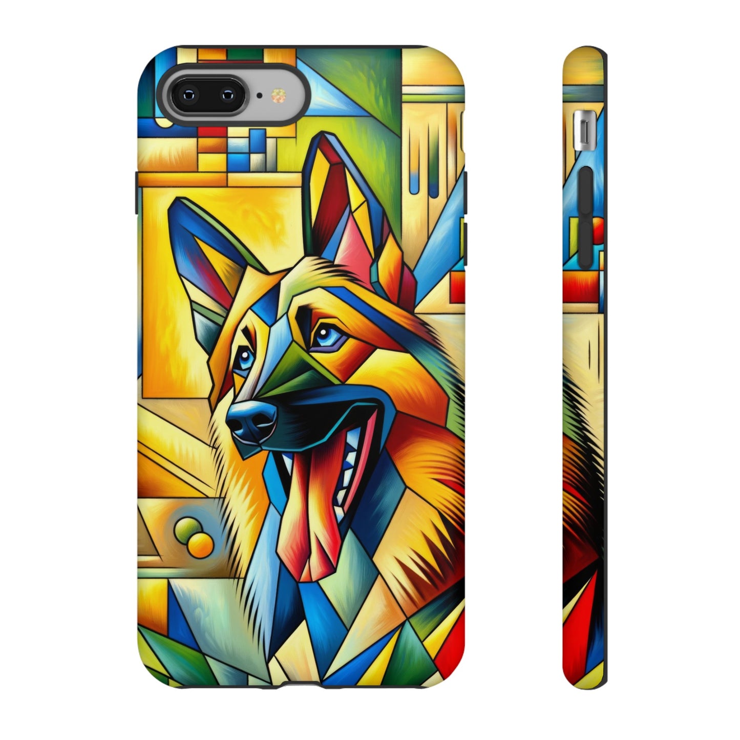 German Shepherd in Cubism Tough Phone Case