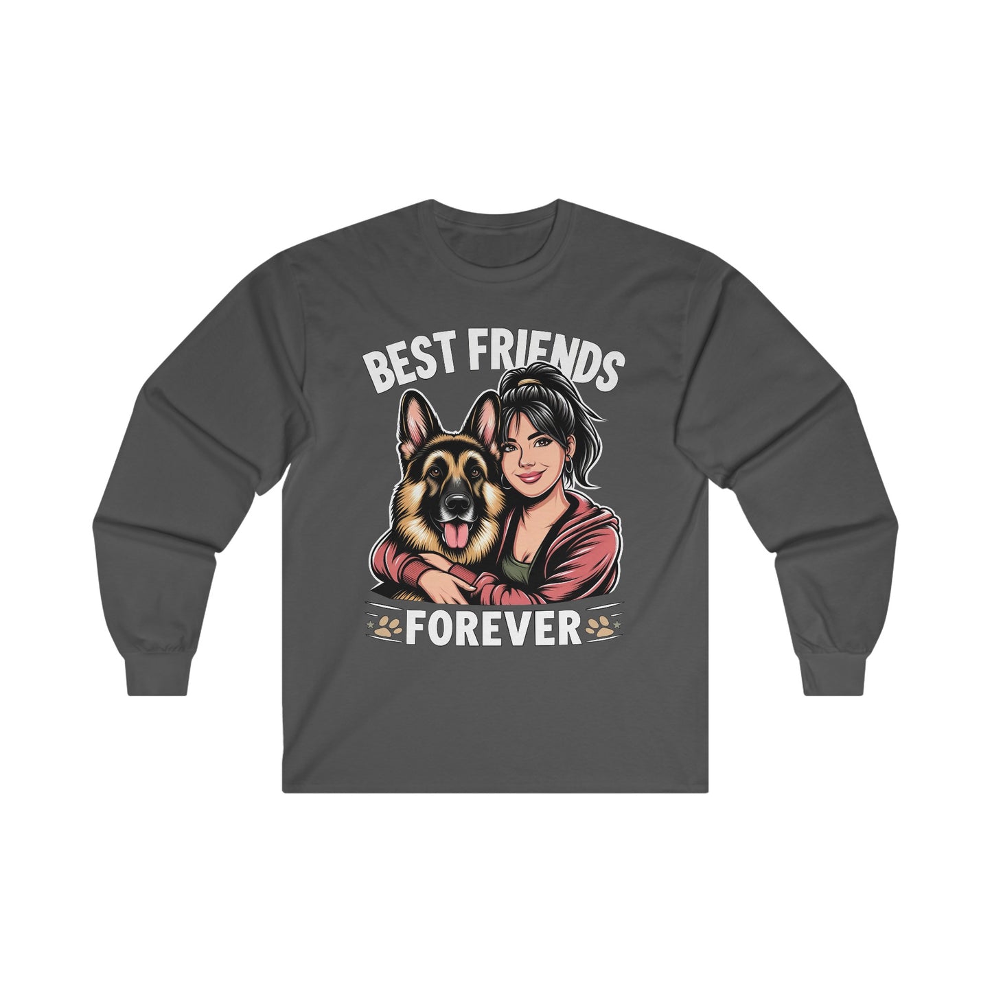 Best Friends Forever Long Sleeve Shirt (20 colors) (German Shepherd)