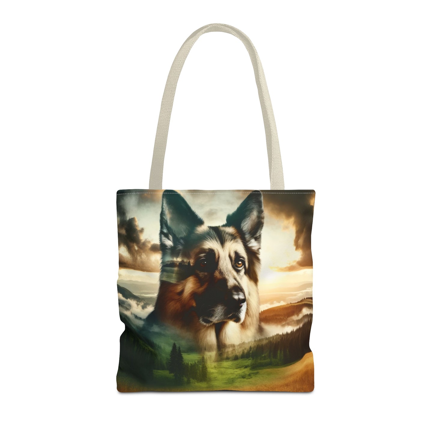 Romanticism and double exposure German Shepherd Tote Bag