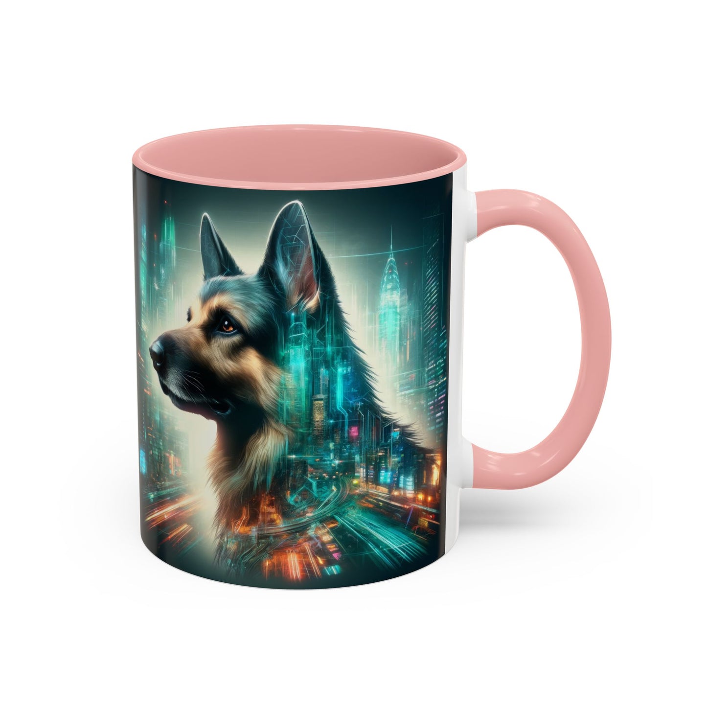 Cyberpunk German Shepherd Coffee Mug