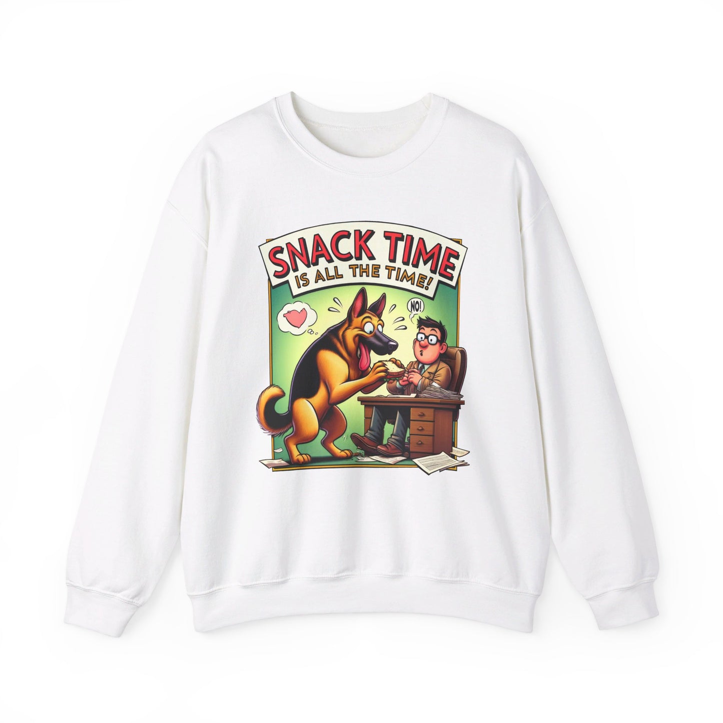 Snack Time is all the Time Sweatshirt (10 colors) (German Shepherd)