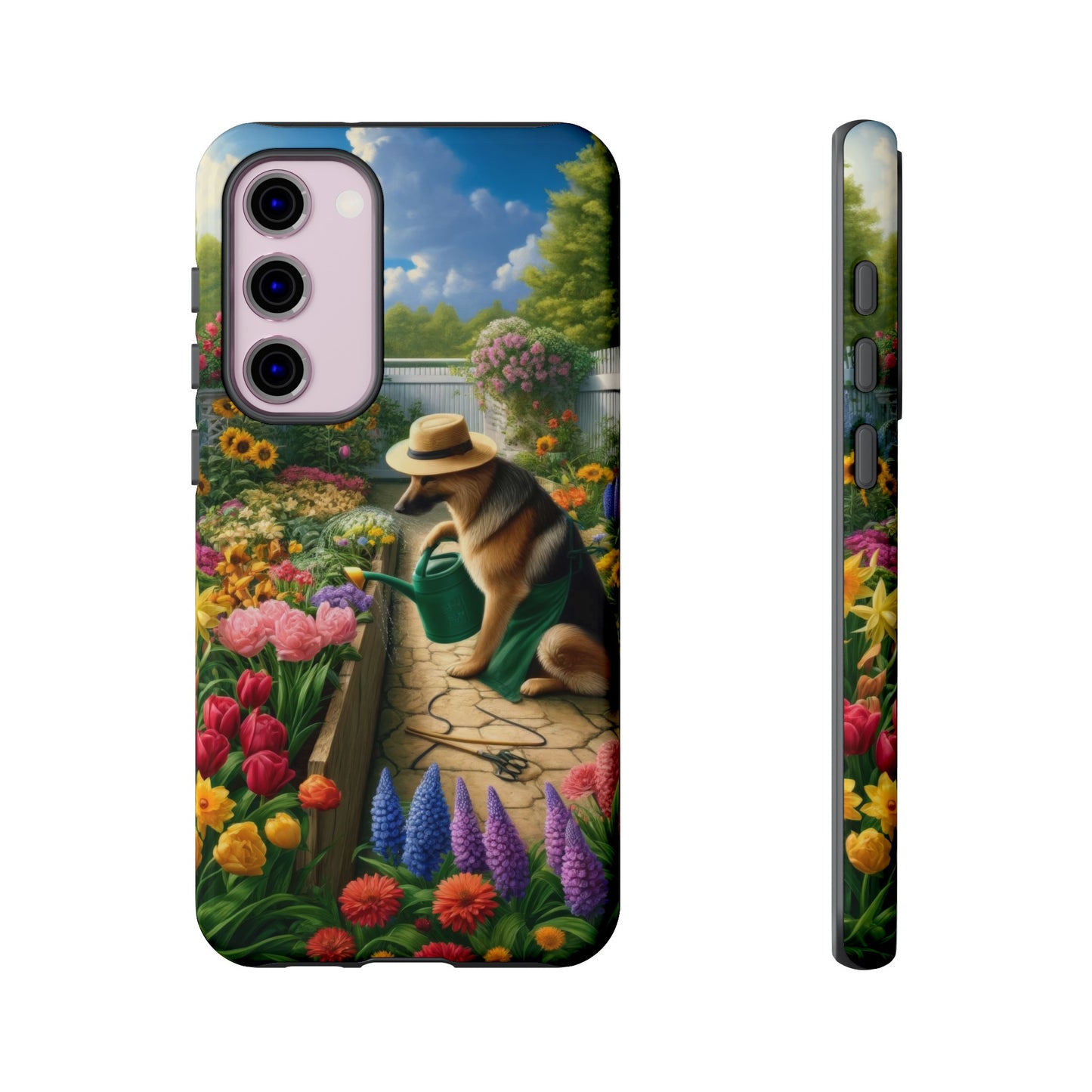 German Shepherd Gardening Phone Case