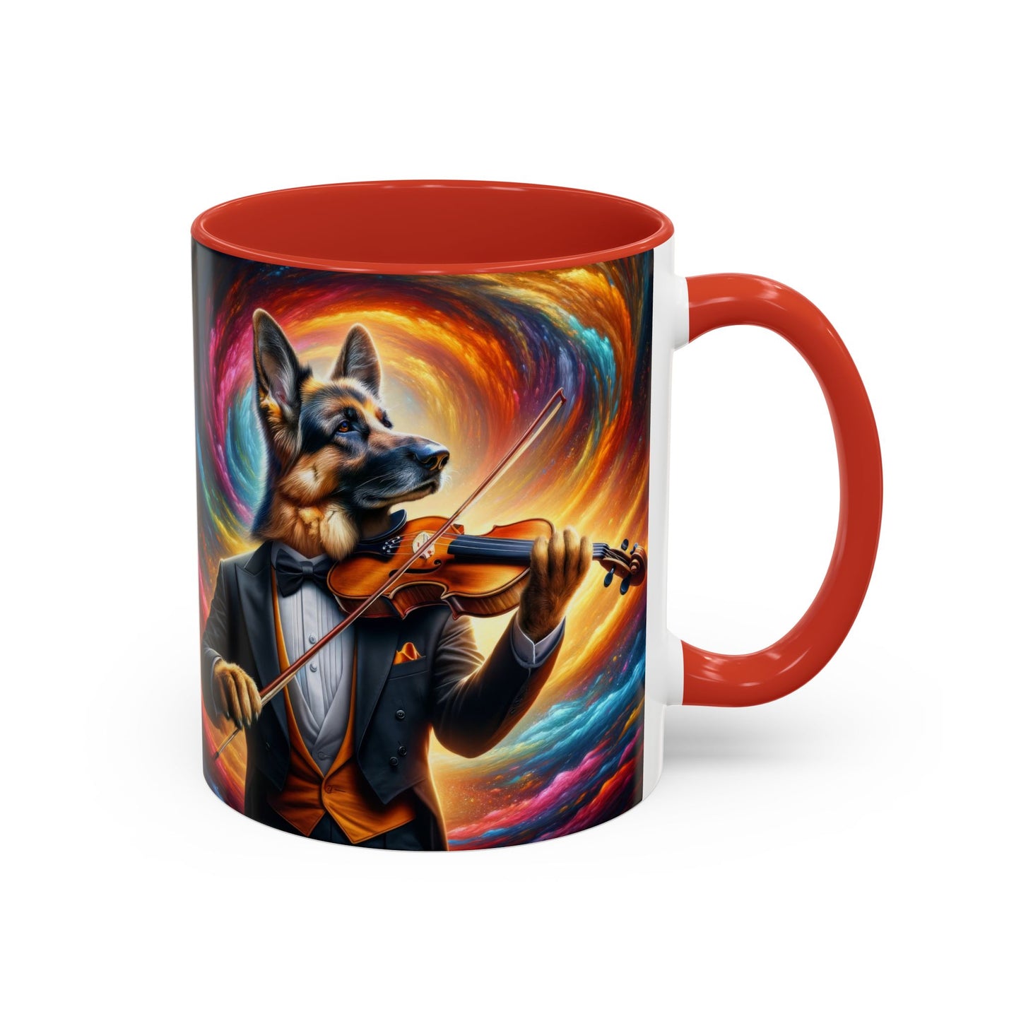 German Shepherd Violin Coffee Mug