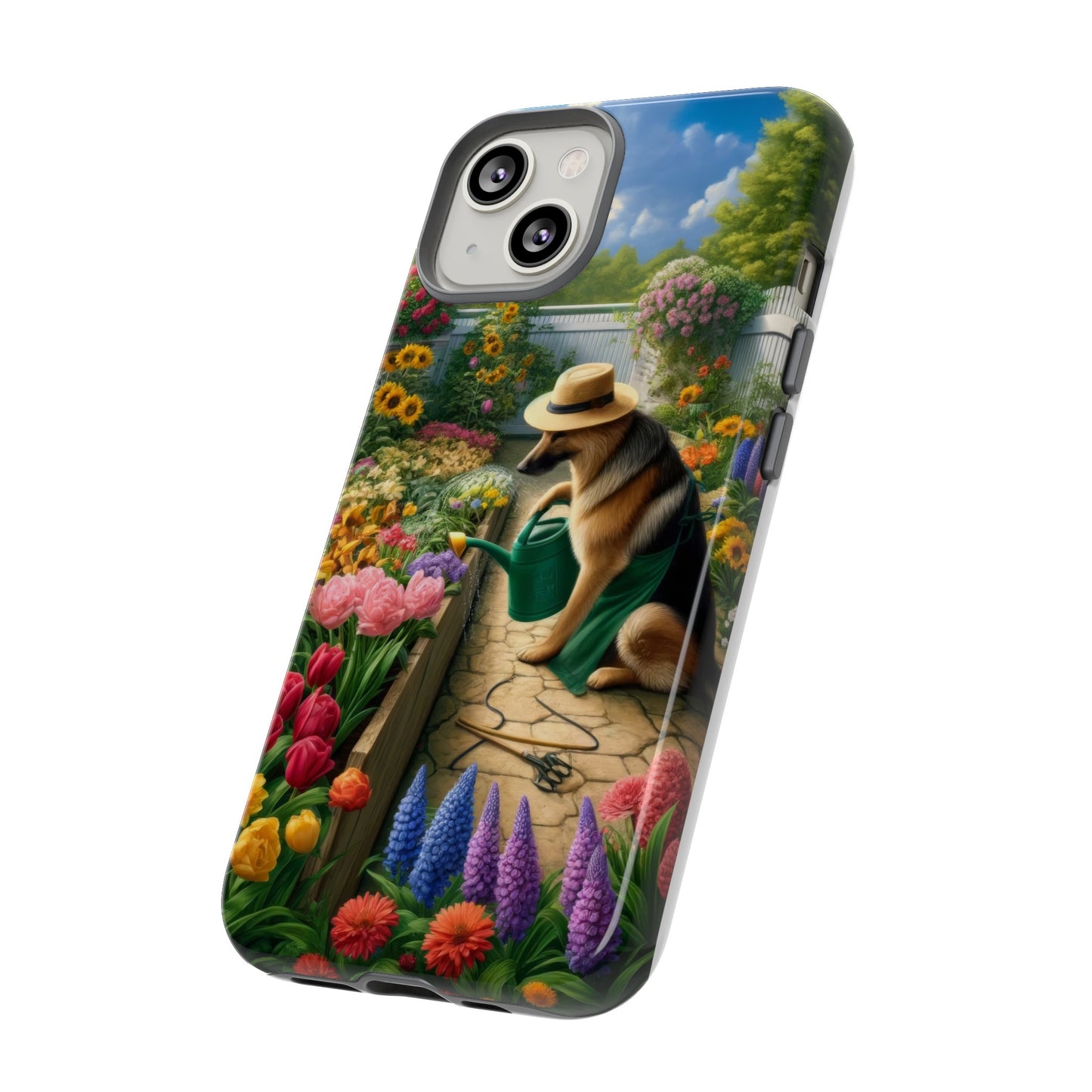 German Shepherd Gardening Phone Case