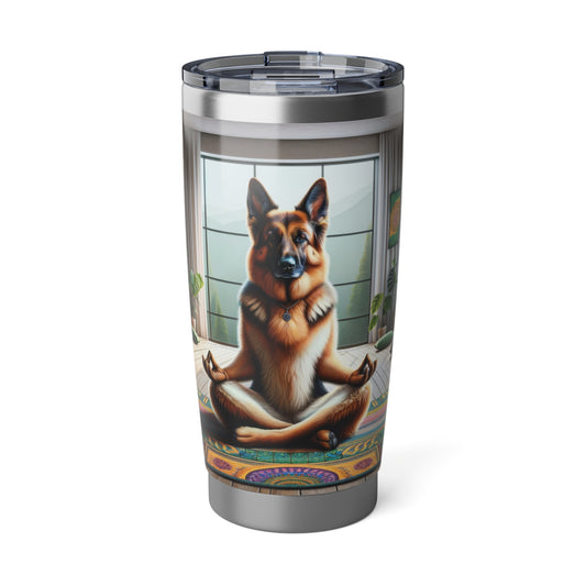 German Shepherd Meditating 20oz Tumbler