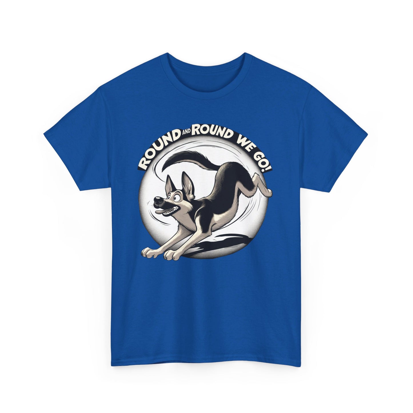 Round and Round We go! T-Shirt (13 colors) (German Shepherd)