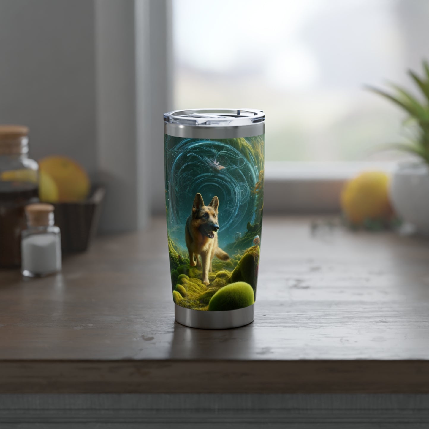 Sci-fi fantasy German Shepherd 20oz Tumbler