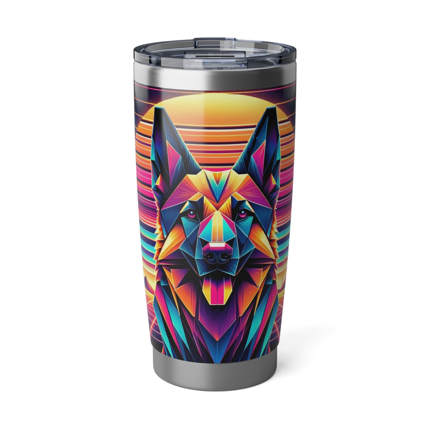 Origami and polyart German Shepherd 20oz Tumbler