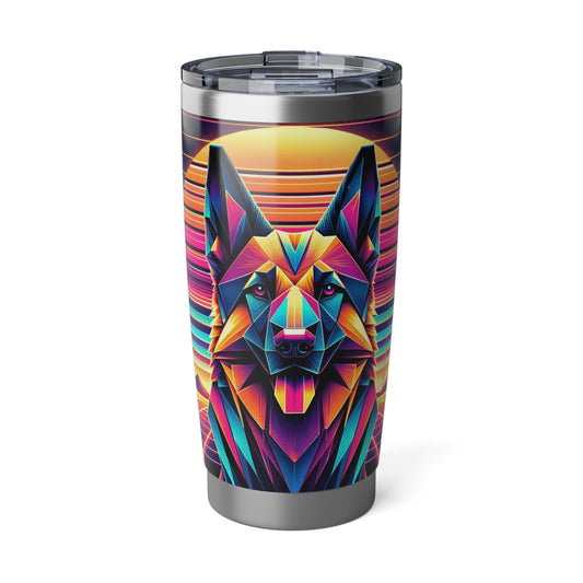 Origami and polyart German Shepherd 20oz Tumbler
