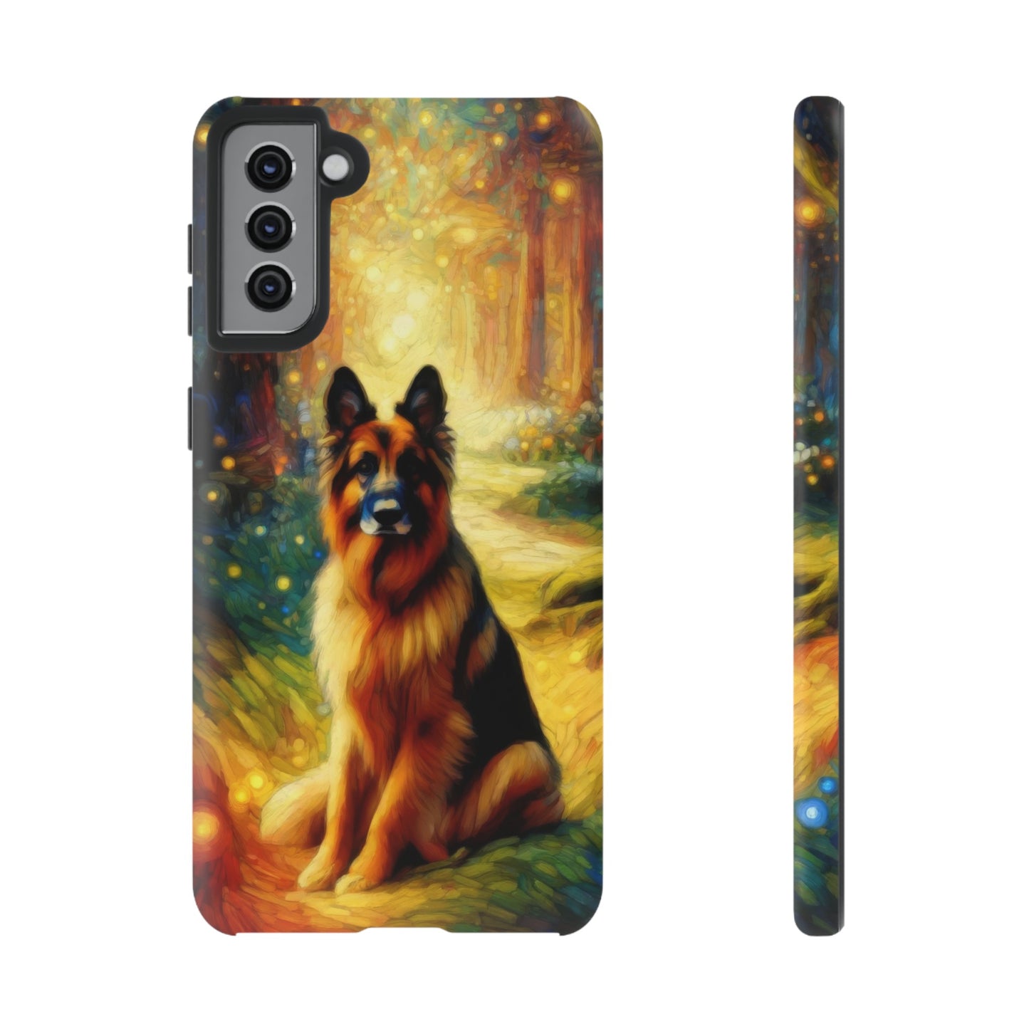 Neo-impressionism and fairy tale German Shepherd Phone Case