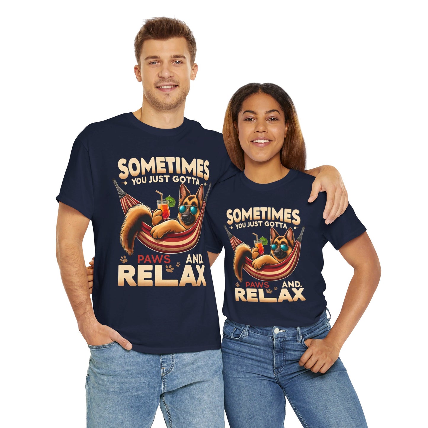 Sometimes You Just Paws and Relax T-Shirt (13 colors) (German Shepherd)