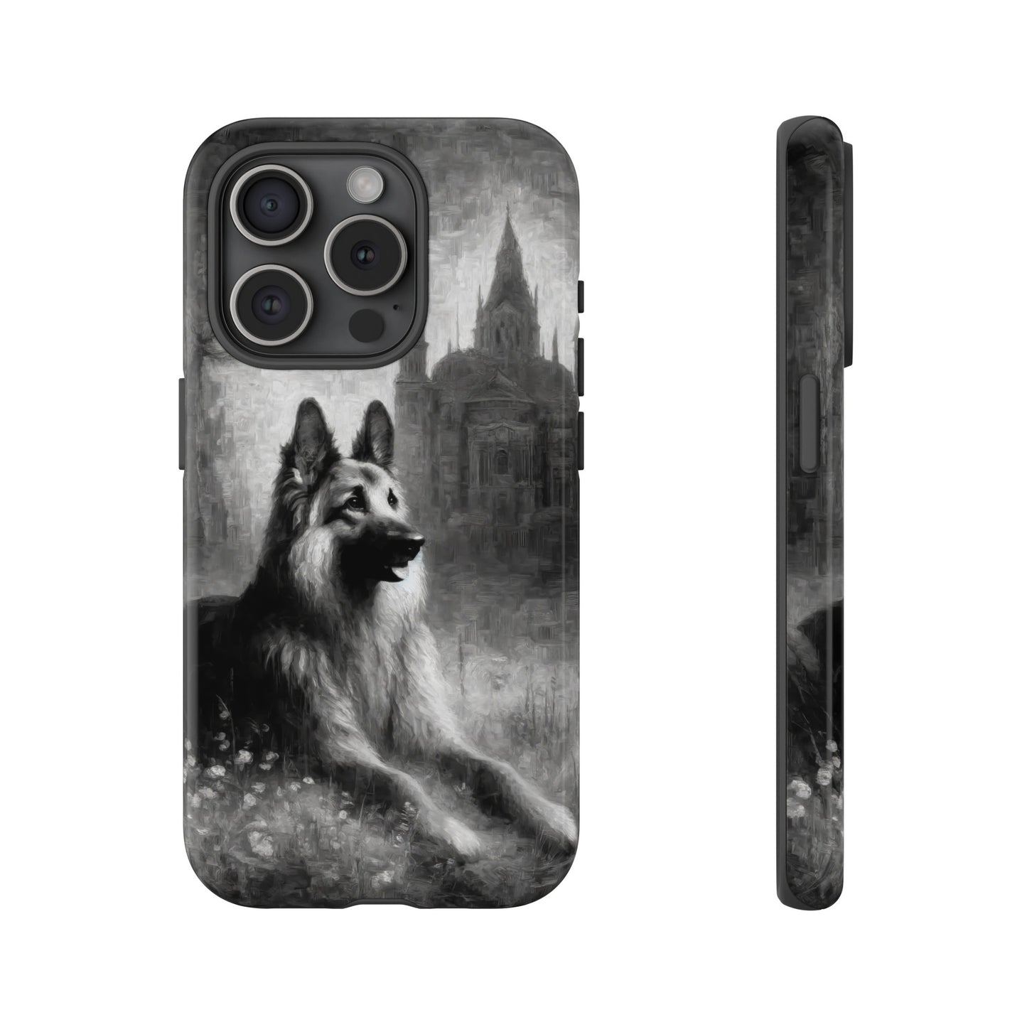 Neo-impressionism German Shepherd Phone Case