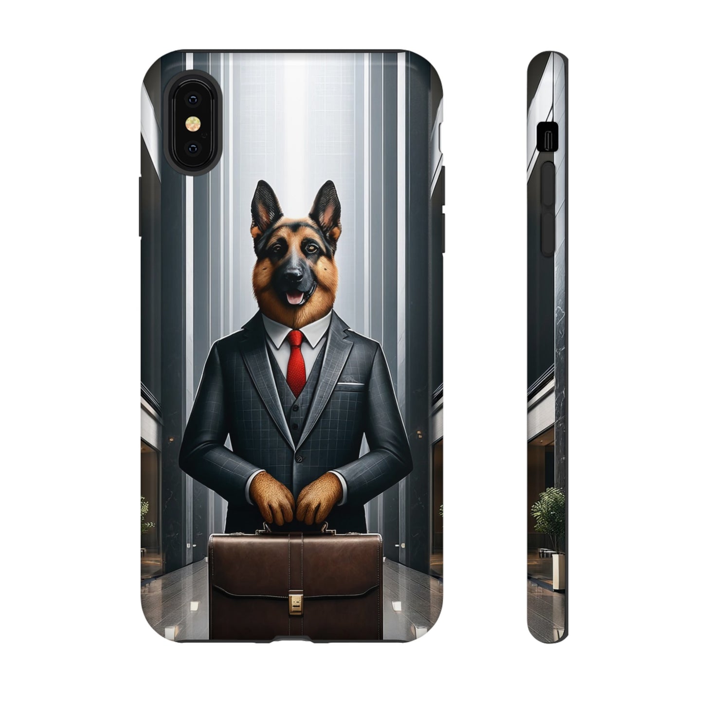 German Shepherd Wearing a Business Suit Phone Case