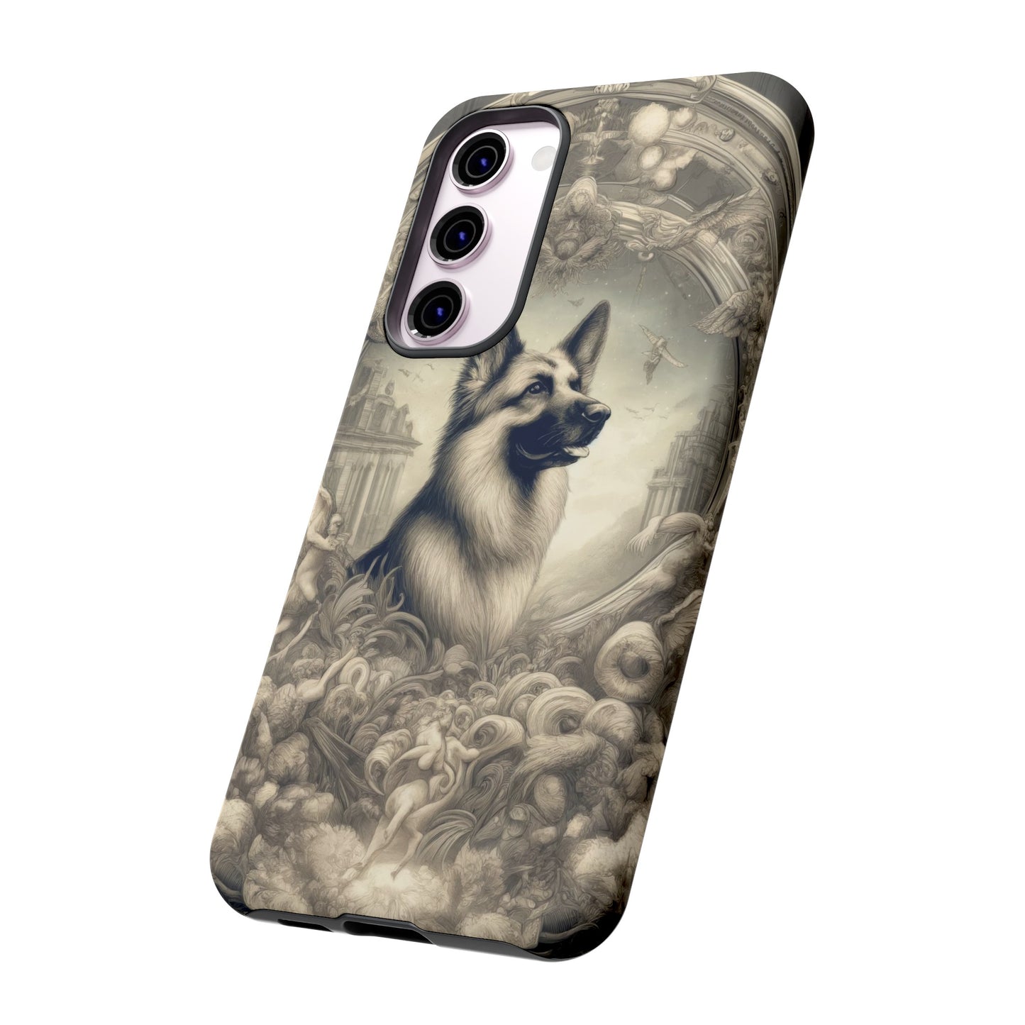 Dreamy fantasy and rococo German Shepherd Phone Case