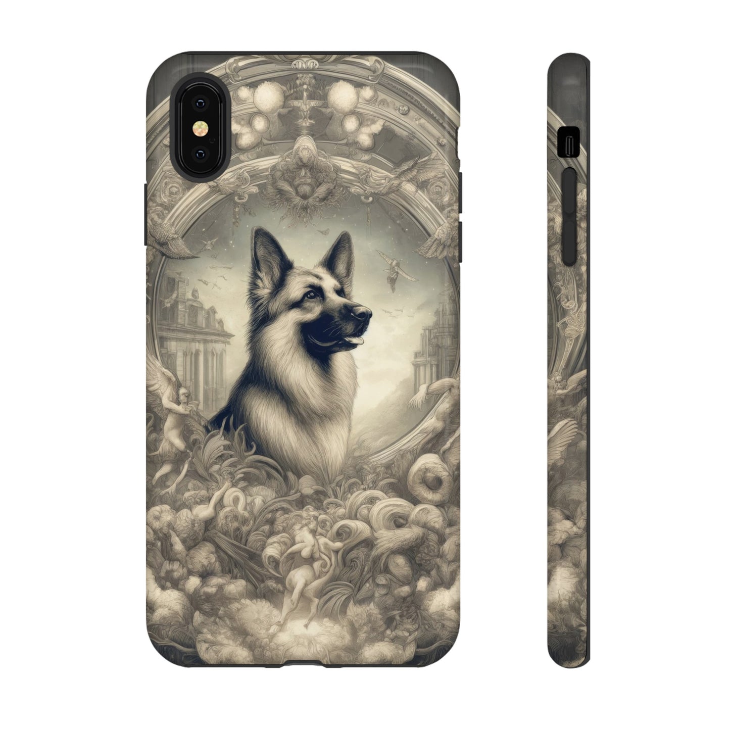 Dreamy fantasy and rococo German Shepherd Phone Case