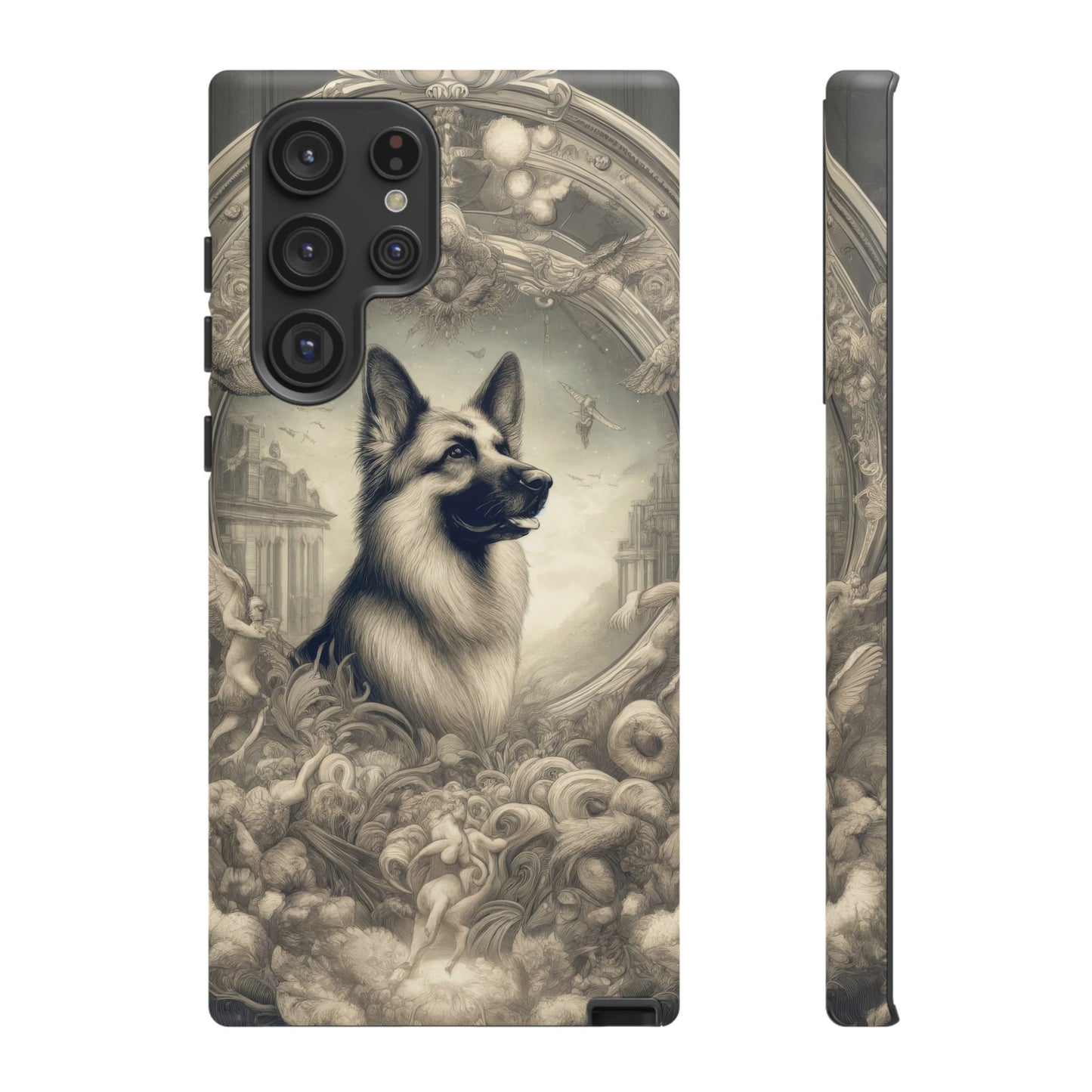 Dreamy fantasy and rococo German Shepherd Phone Case