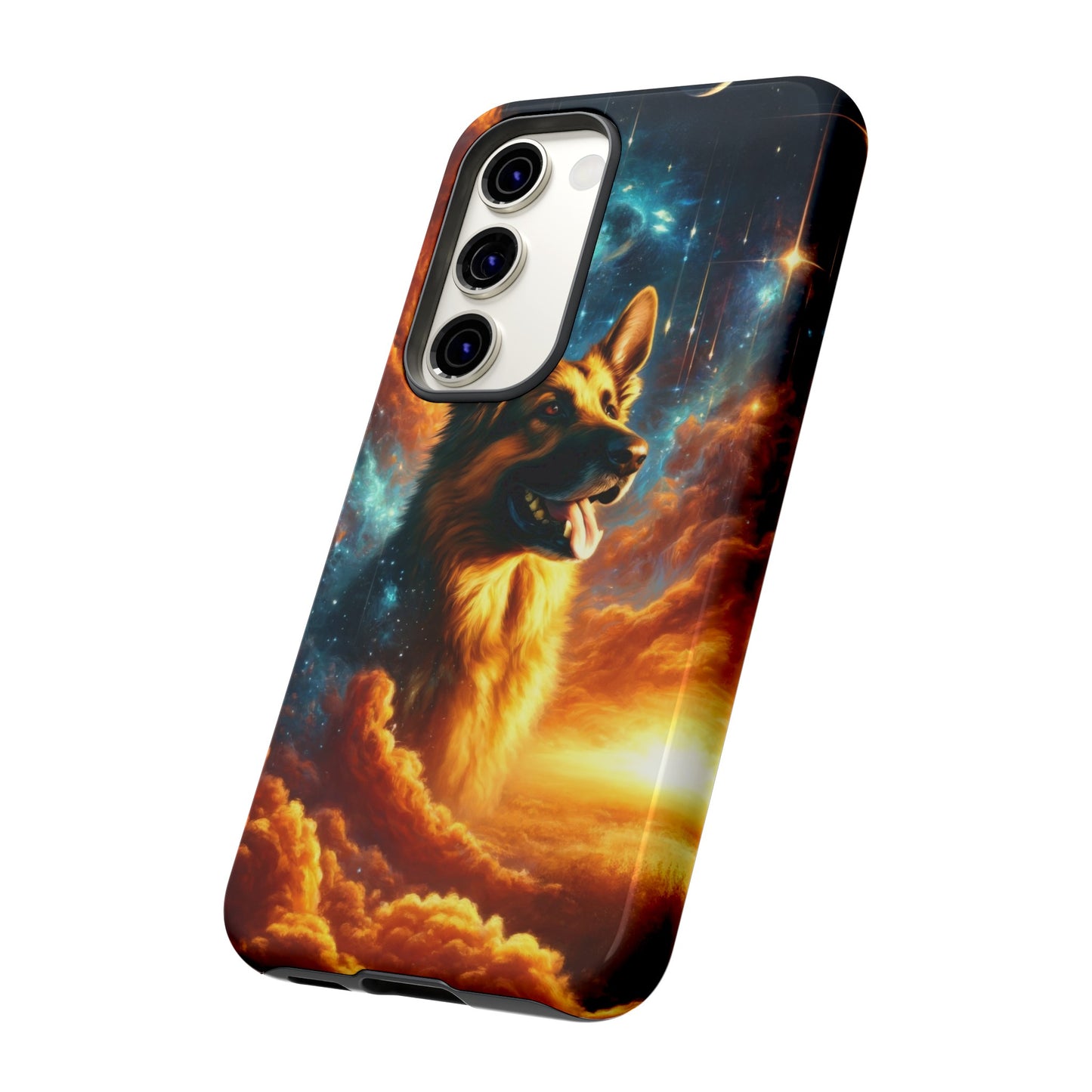 Sci-fi and stars-themed German Shepherd Phone Case