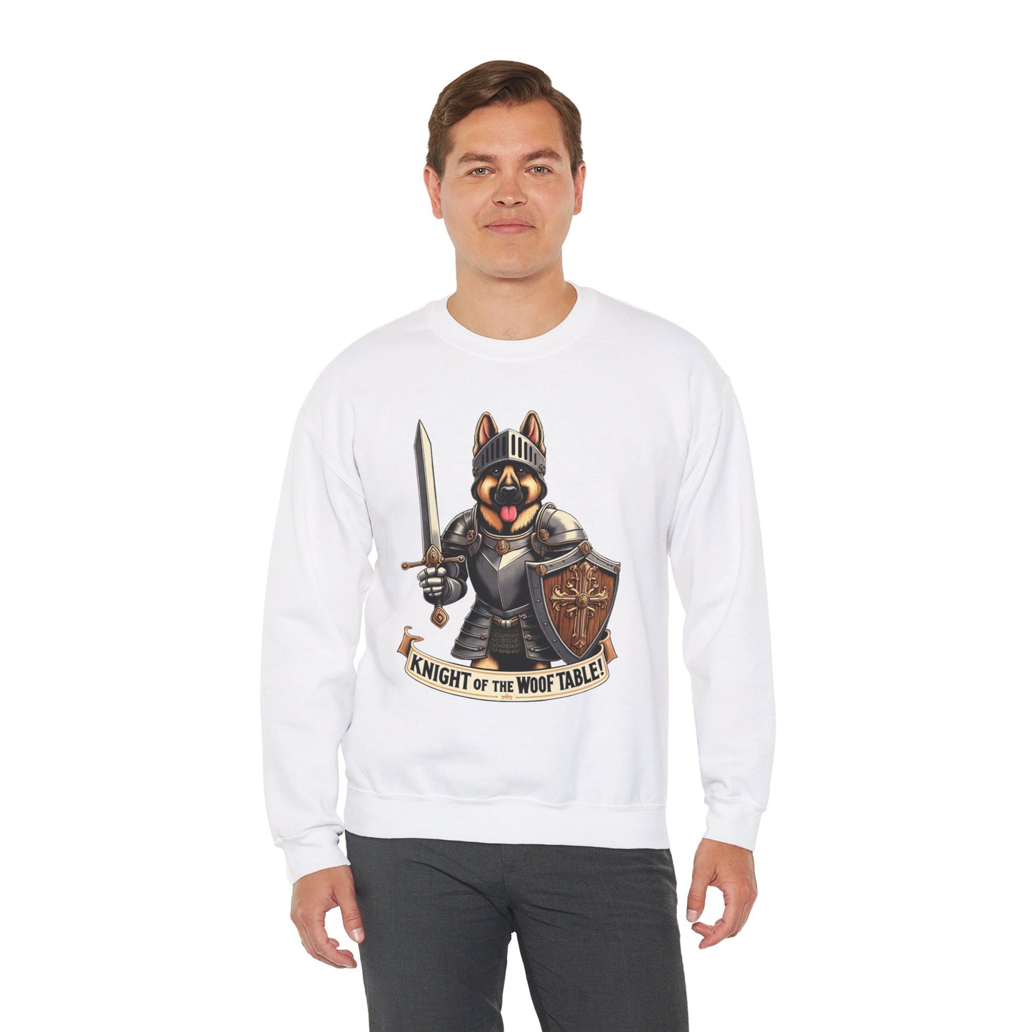 Knight of the Wolf Table Sweatshirt (10 colors) (German Shepherd)