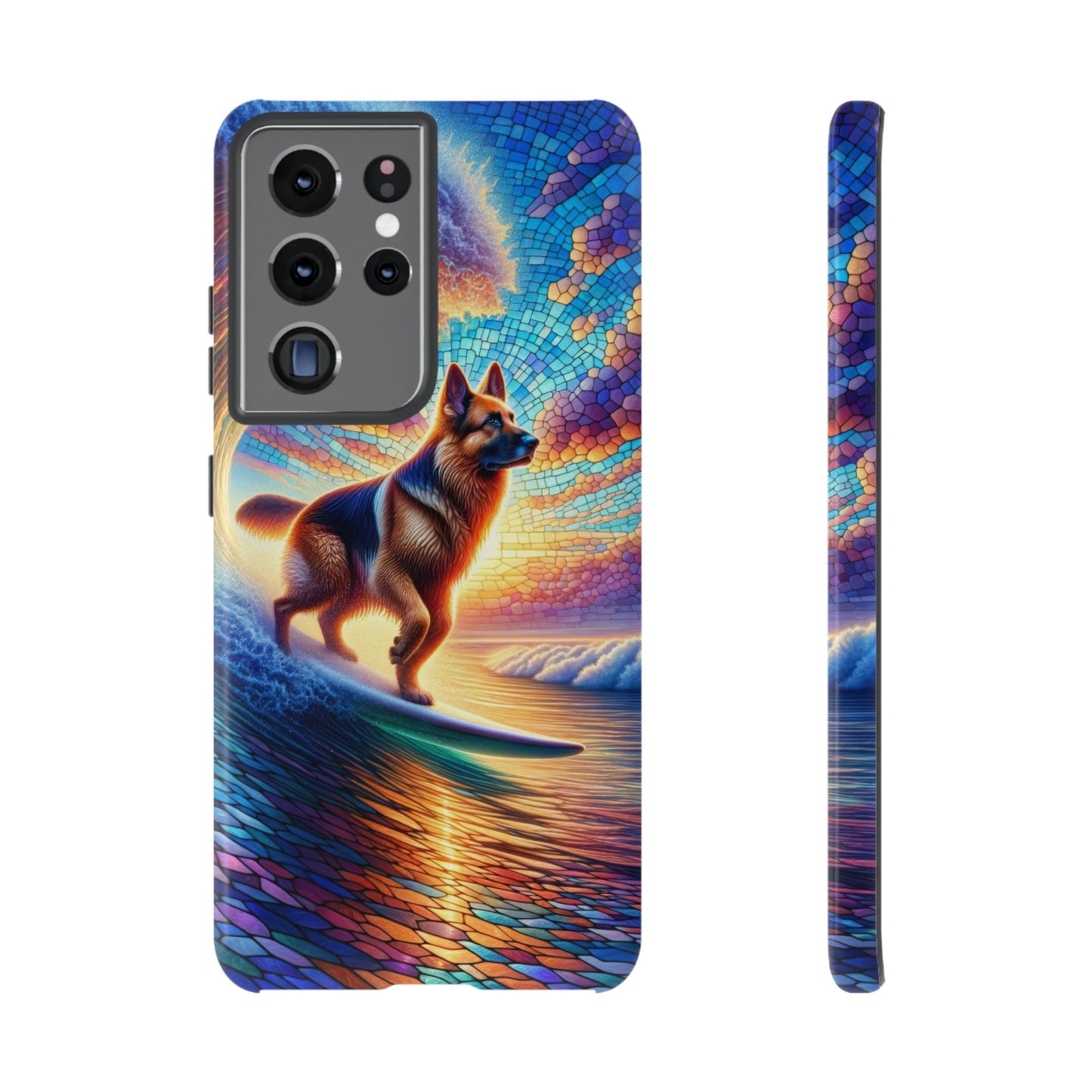 German Shepherd Surfing Phone Case