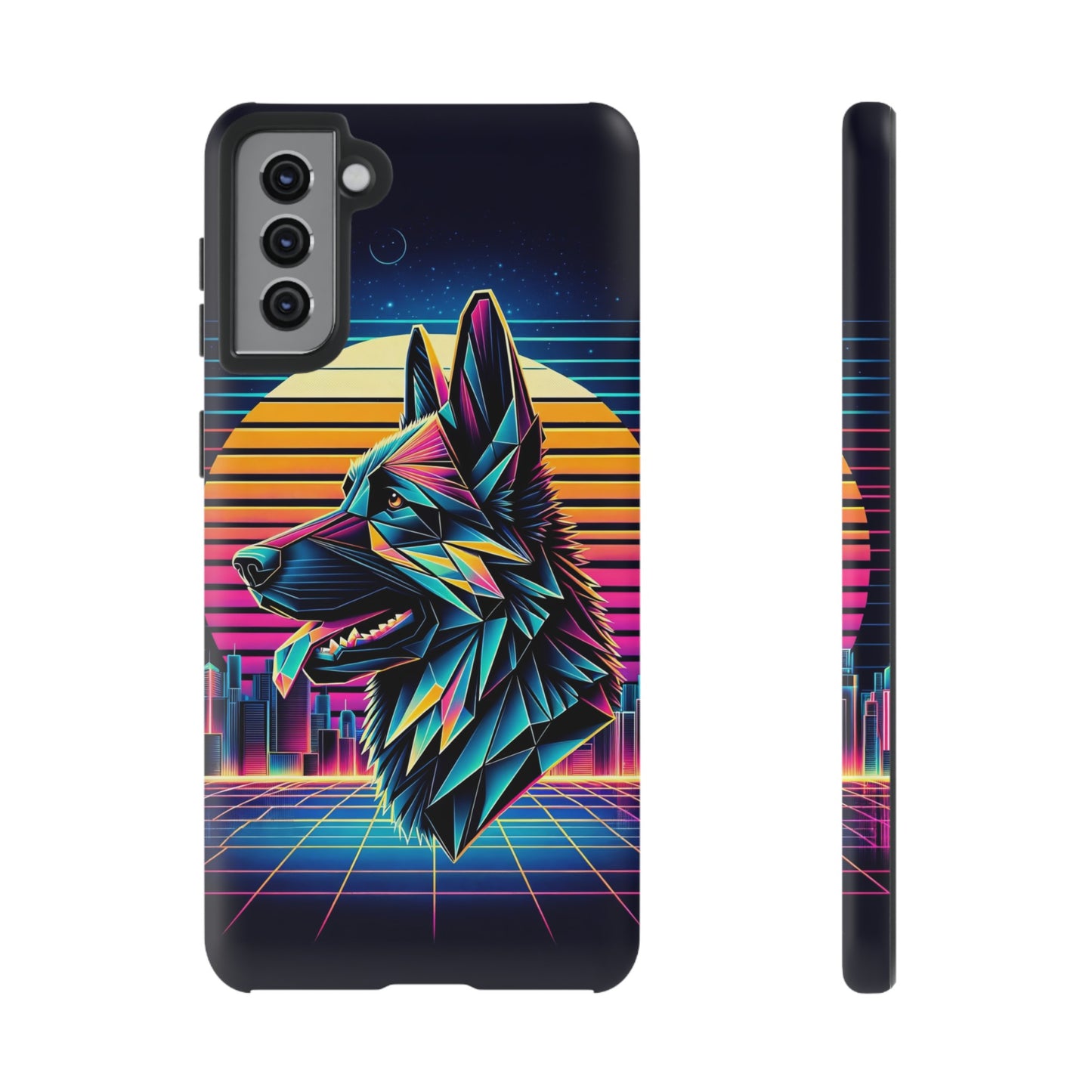 Origami and polyart German Shepherd Phone Case