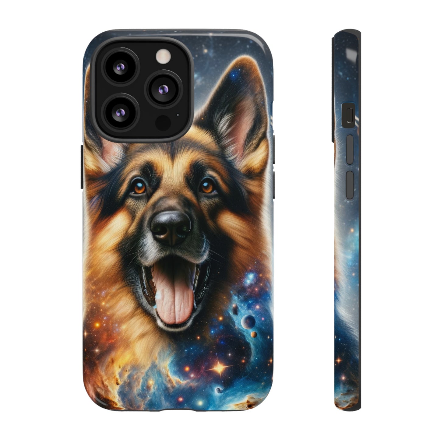 German Shepherd in Space Tough Phone Case