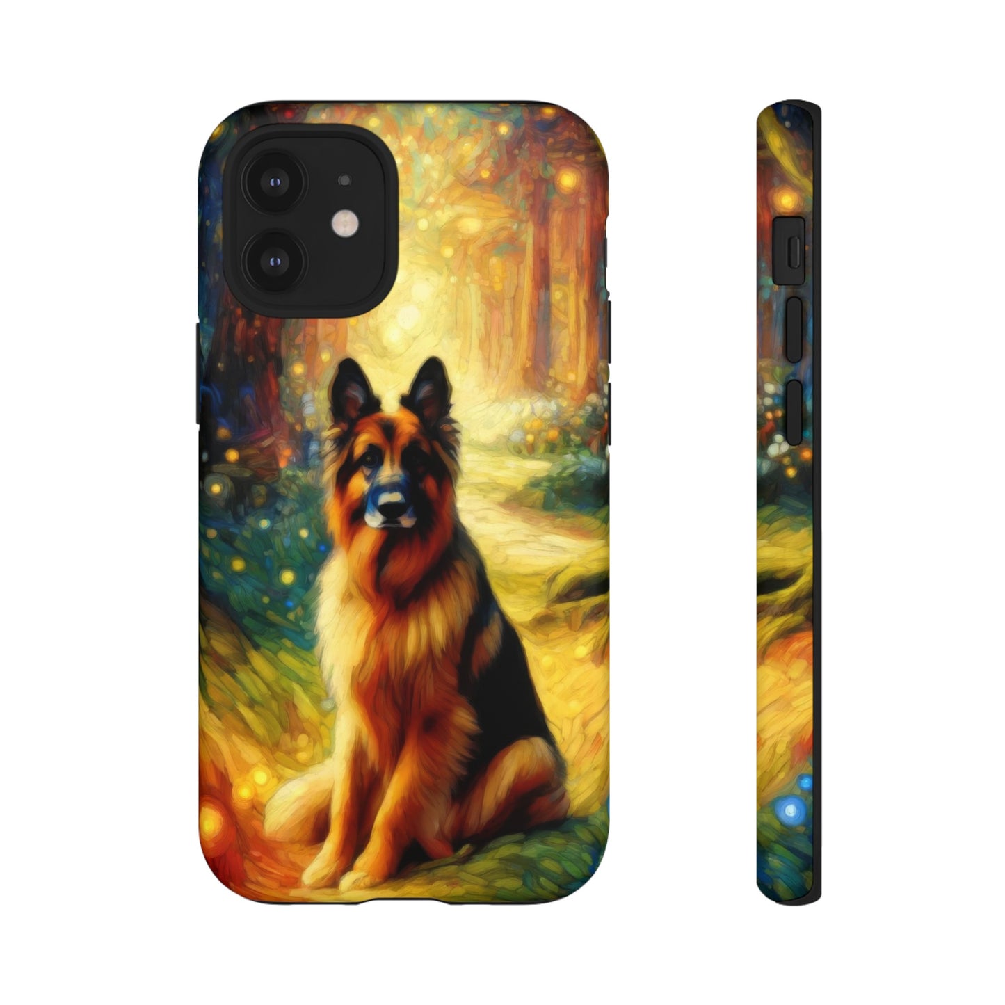 Neo-impressionism and fairy tale German Shepherd Phone Case