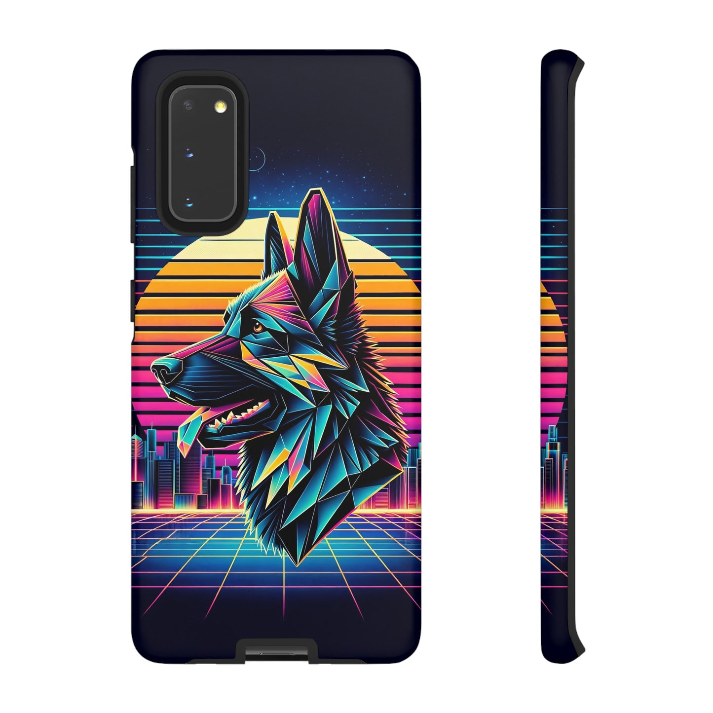 Origami and polyart German Shepherd Phone Case