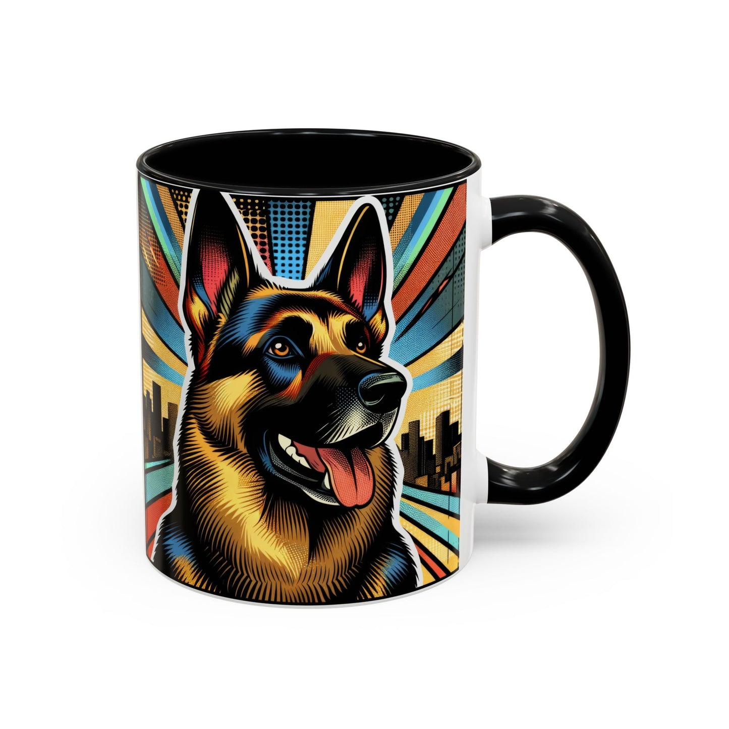 Comic style German Shepherd Coffee Mug