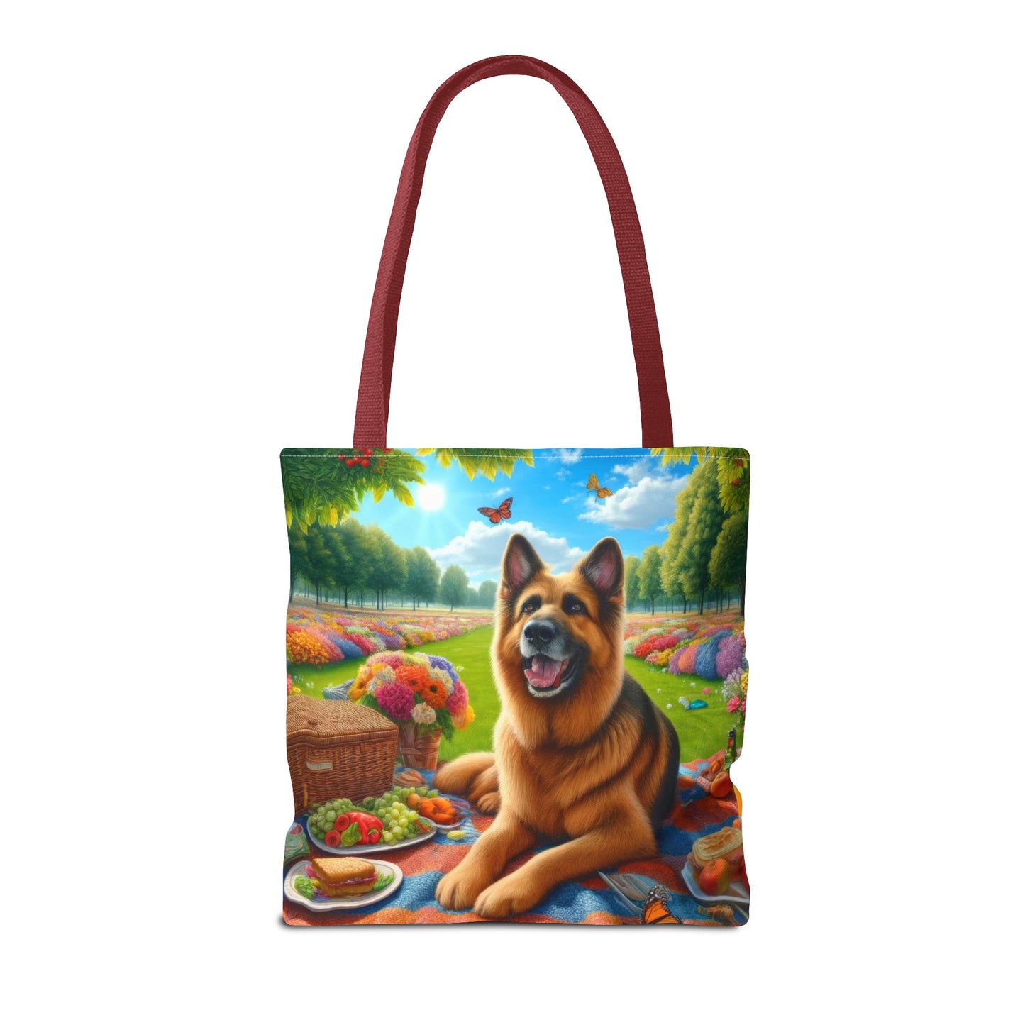 German Shepherd Having a Picnic Tote Bag