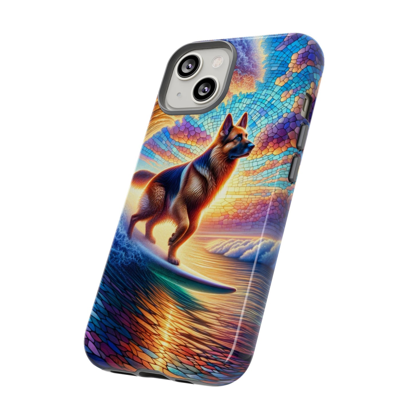 German Shepherd Surfing Phone Case