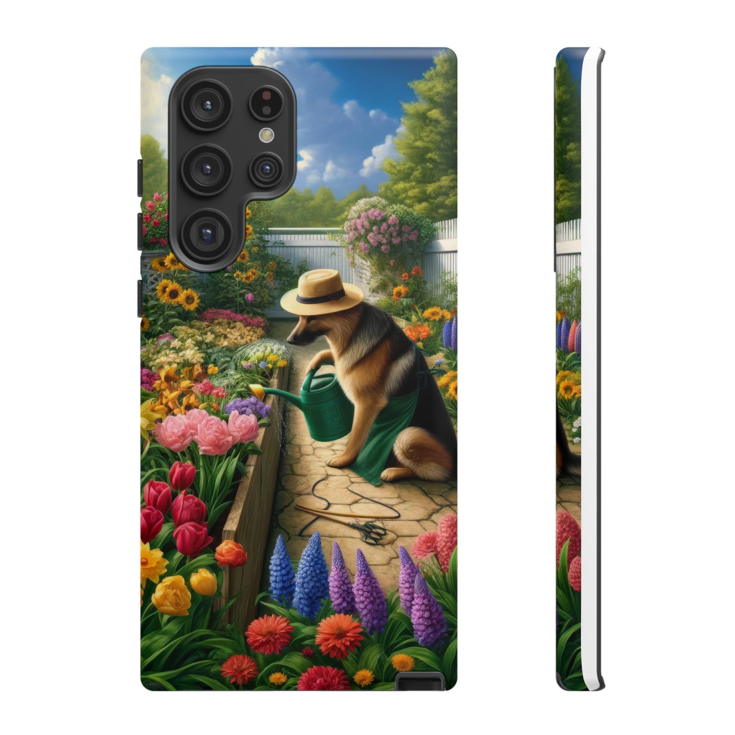 German Shepherd Gardening Phone Case