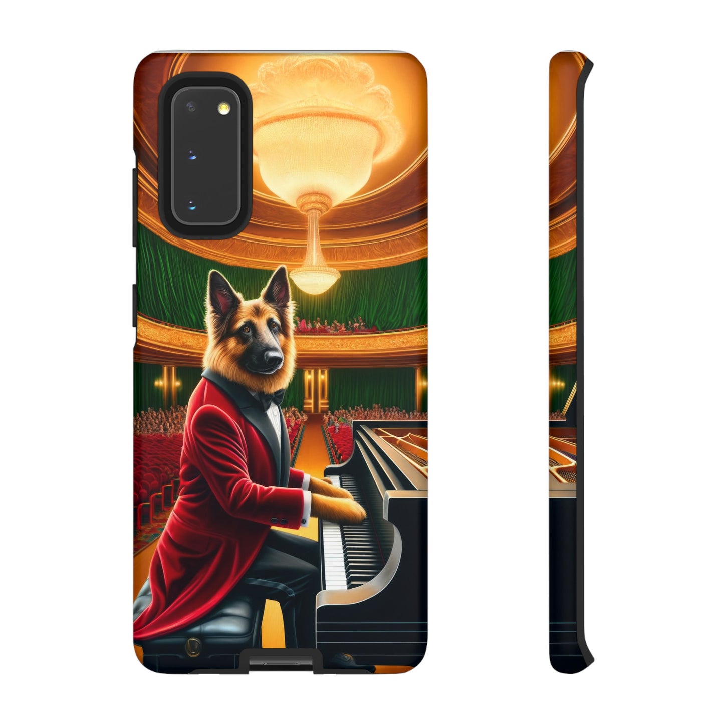 German Shepherd Playing the Piano Phone Case