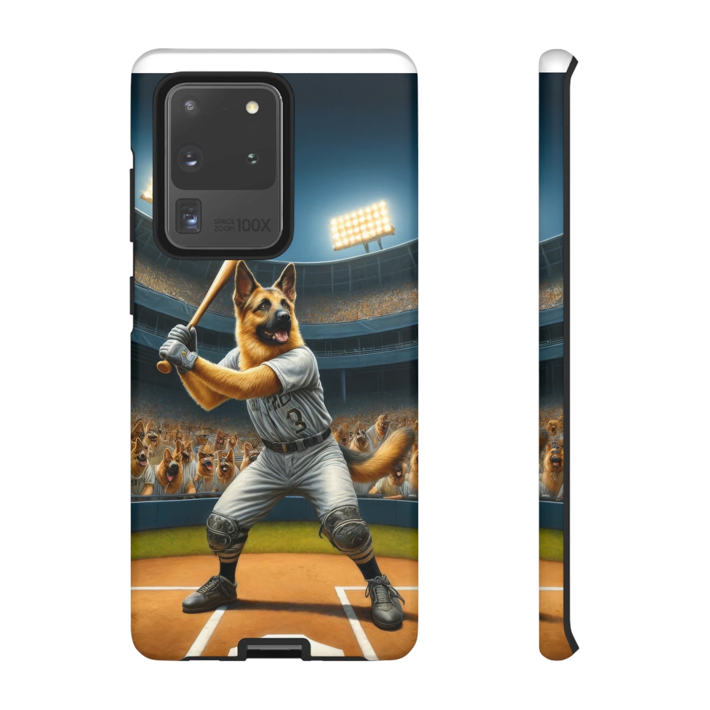 German Shepherd Playing Baseball Tough Phone Case