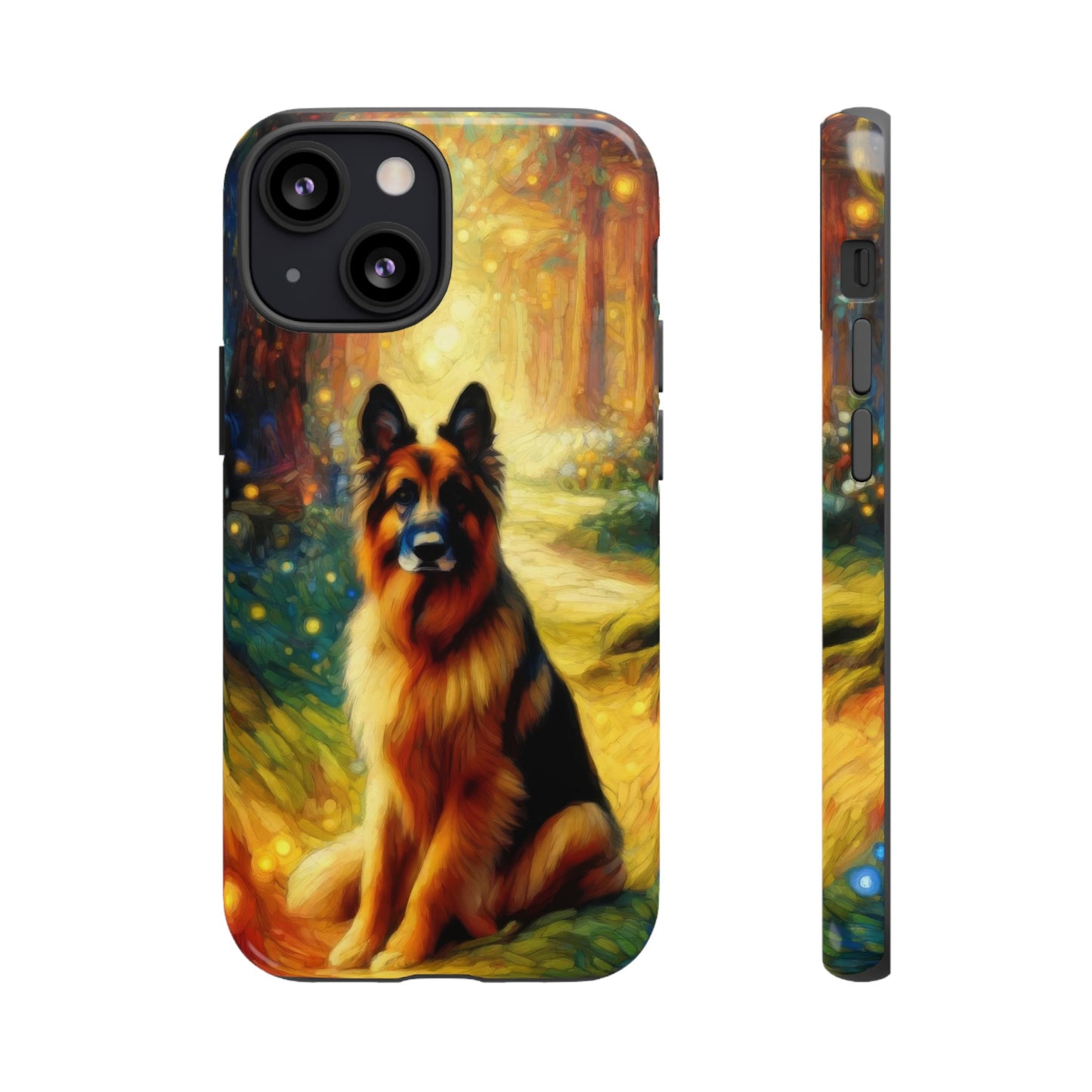 Neo-impressionism and fairy tale German Shepherd Phone Case