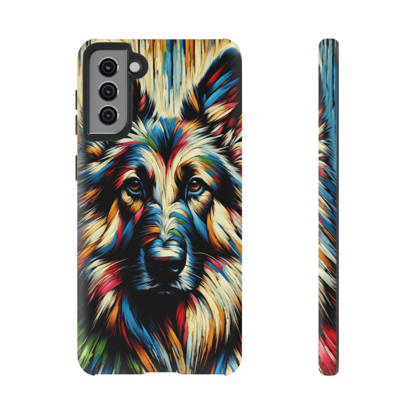 Fauvism scratchboard technique German Shepherd Phone Case