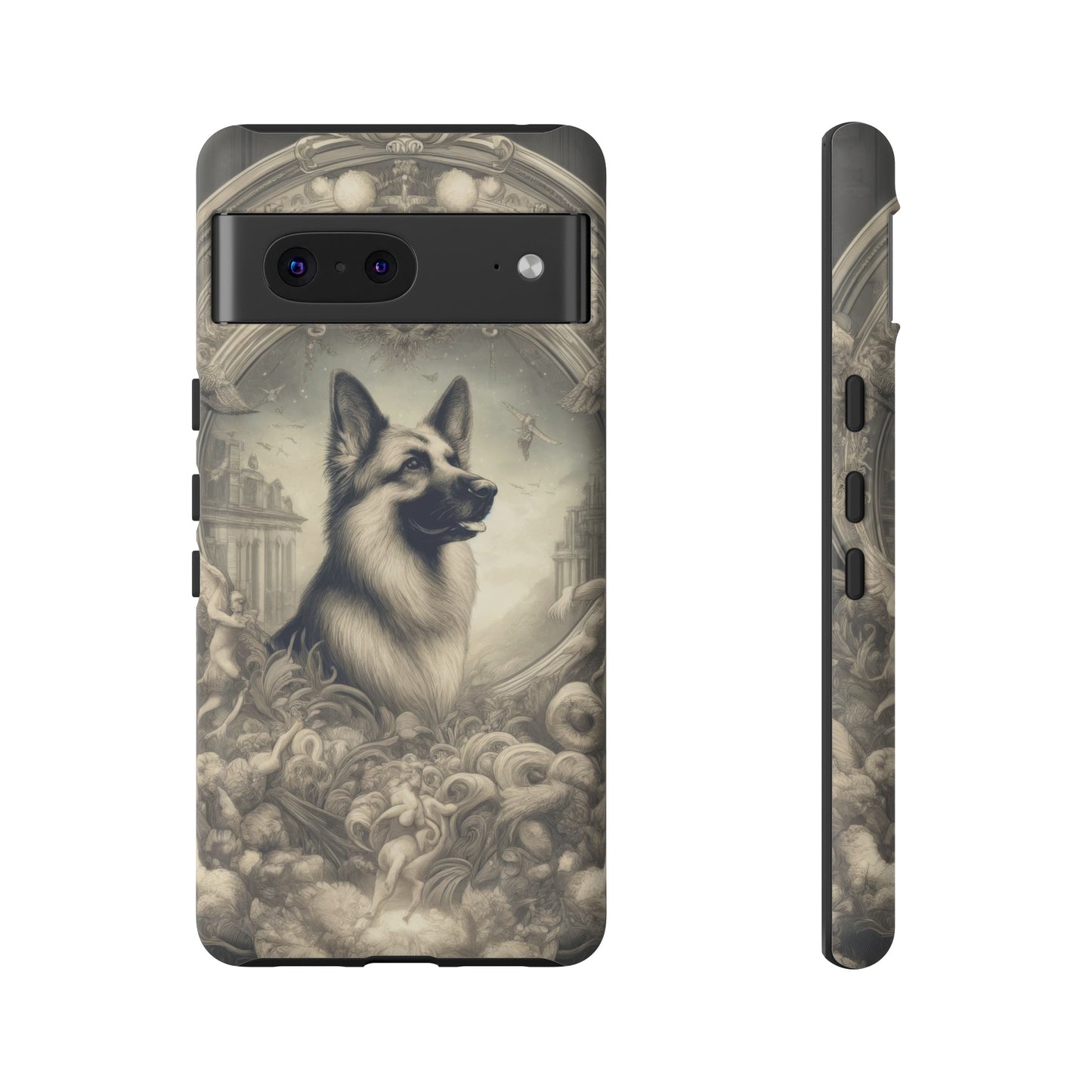 Dreamy fantasy and rococo German Shepherd Phone Case